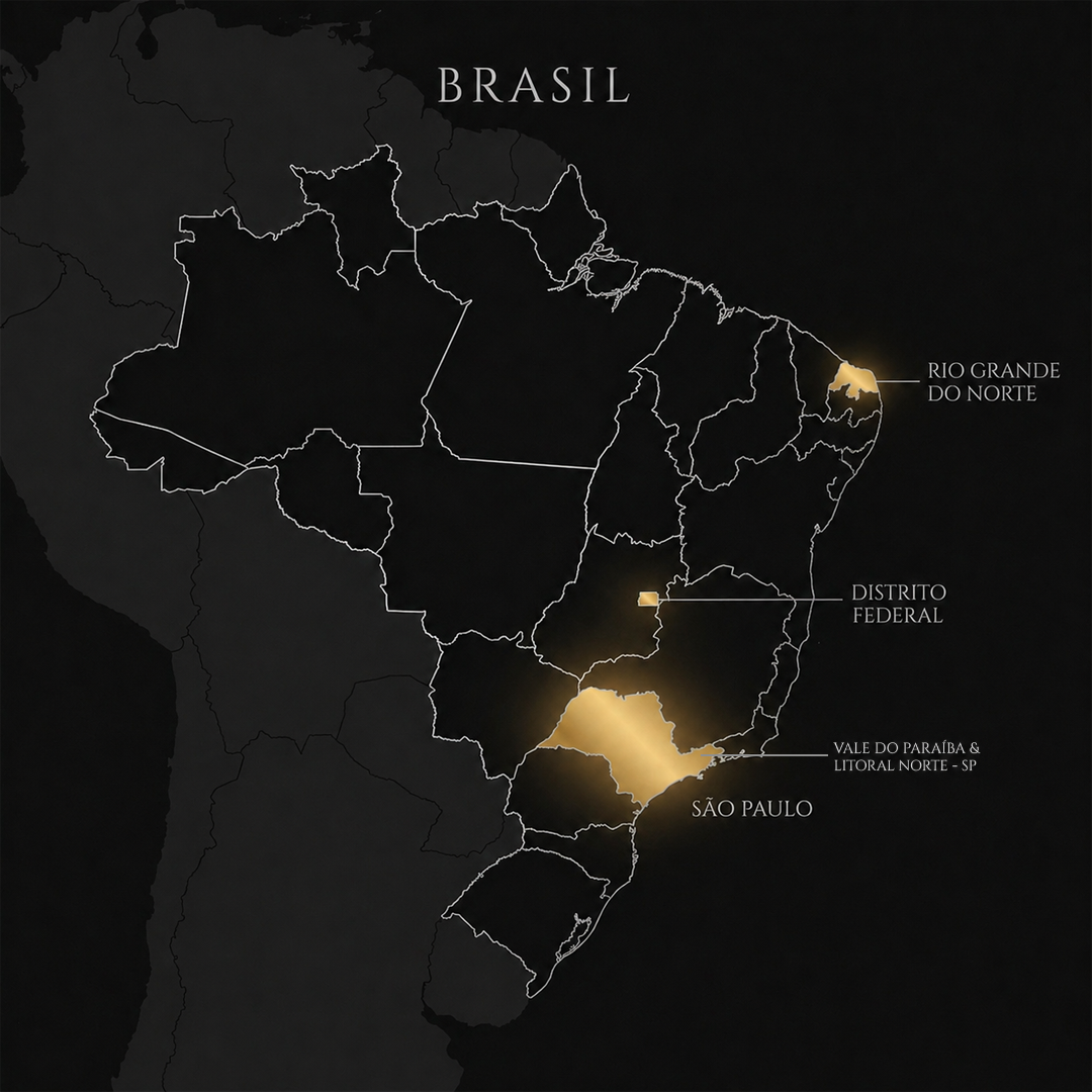 Mapa de Atuação Nogueira Neto Advogados